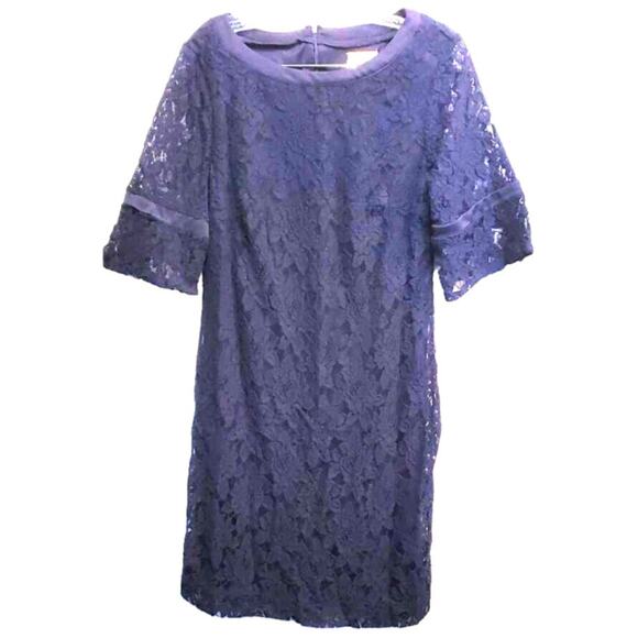 Beige by eci Dresses & Skirts - Beige by Eci Women's Royal Blue Dress w/ Lace Overlay Plus Size 14